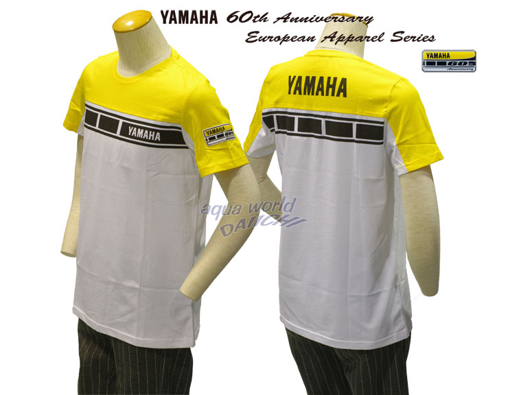 Tシャツ　イエロー/ホワイト　ヤマハ60周年記念アパレル
