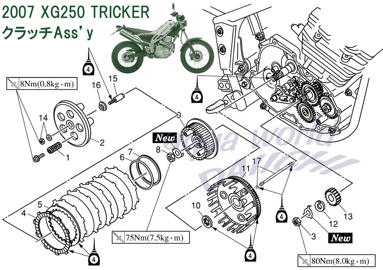 I[goC Nb`\} 2007XG250 TRICKER