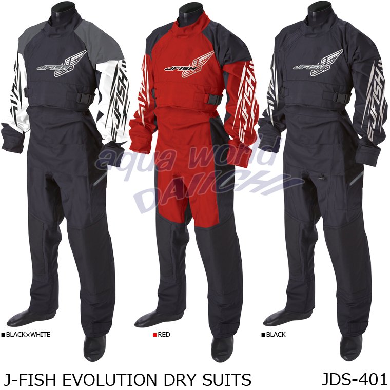 J-FISH EVOLUTION DRYSUITS ドライスーツ男性必須トイレ時に便利な