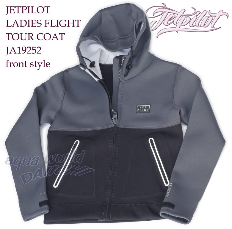 O 2MM LADIES FLIGHT TOUR COAT BLACK/WHITE JETPILOT JA19252 